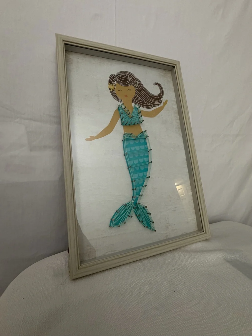 Pillowfort Mermaid String Art 12x18 Wall Decor Kids Room (F270)